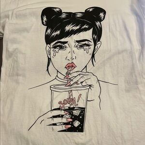 NWOT Black Matter White Tee with Graphic Design